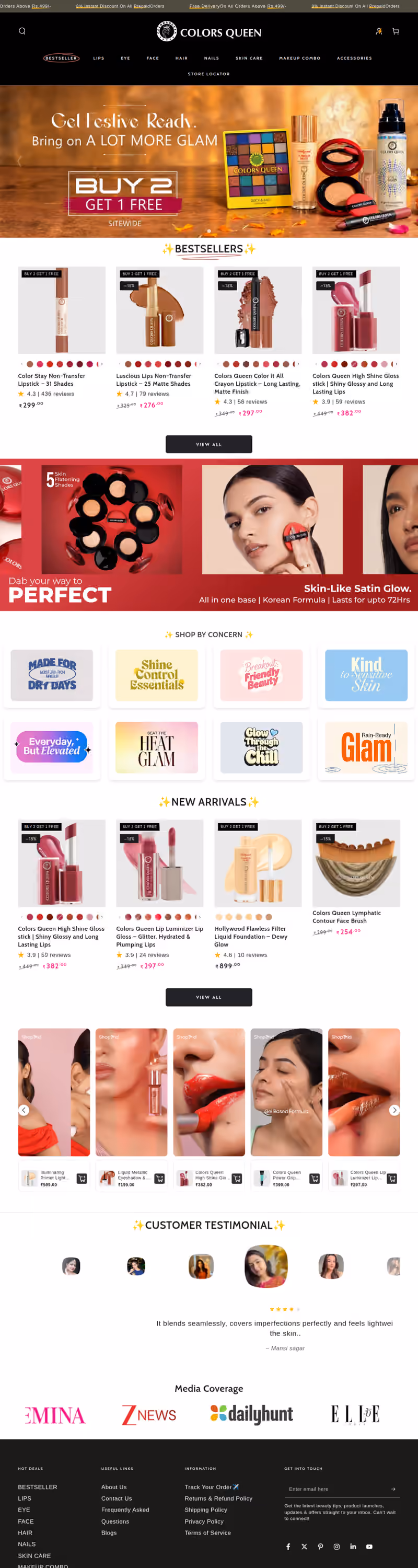 Colors Queen website screenshot