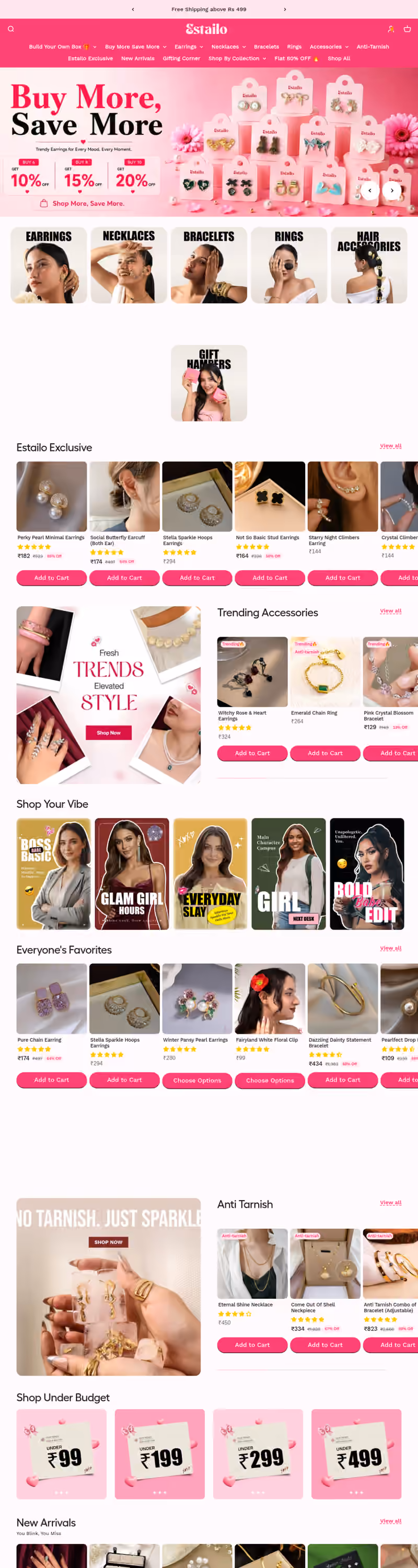 Estailo Fashion website screenshot