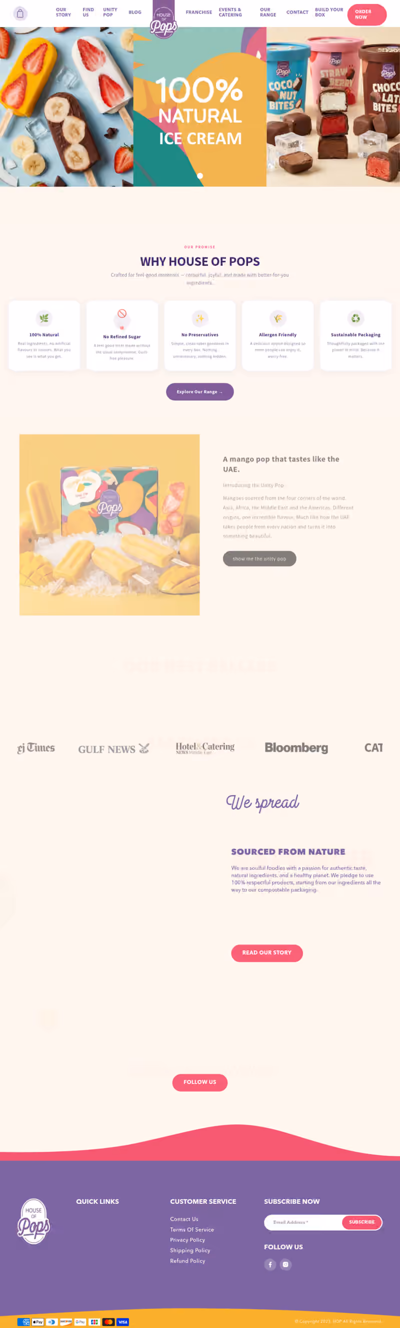 House Of Pops website screenshot