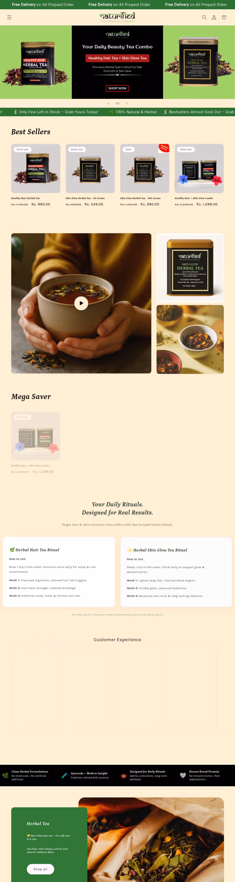 Naturified website screenshot