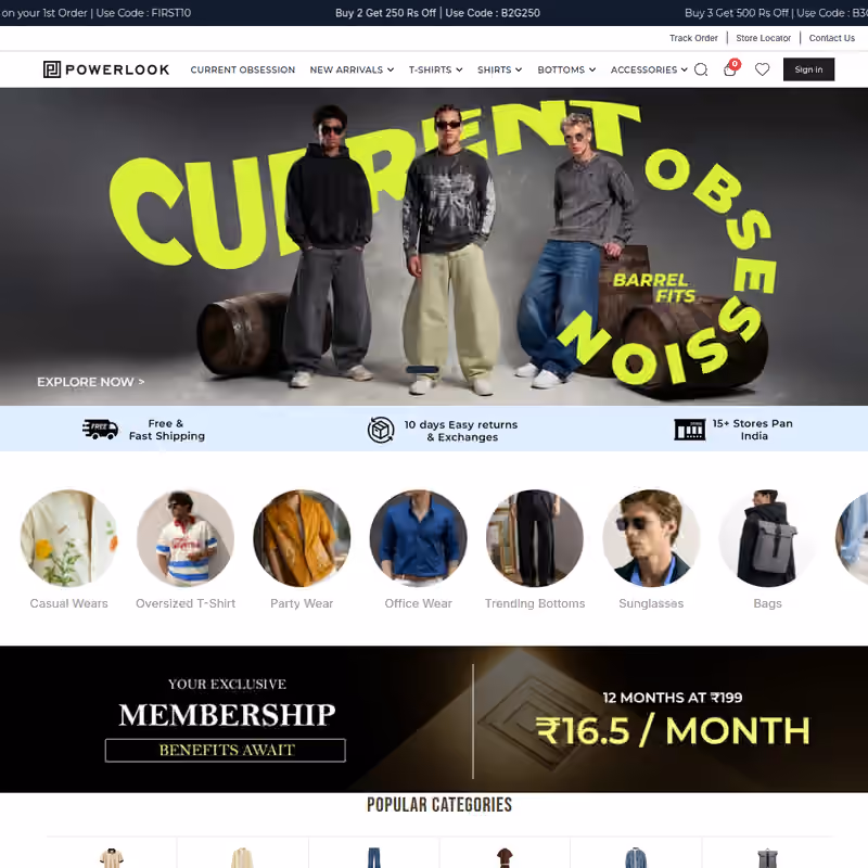Power Look website screenshot