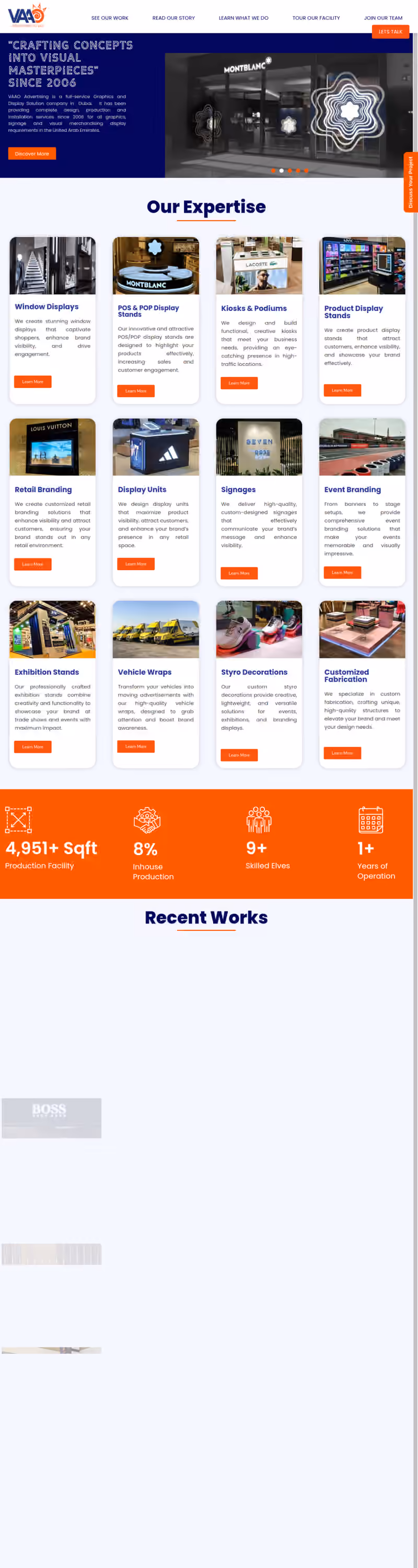 Vaao Advertising LLC website screenshot